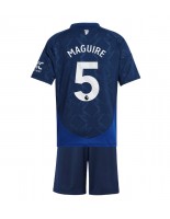 Manchester United Harry Maguire #5 Venkovní dres pro děti 2024-25 Krátký Rukáv (+ trenýrky)